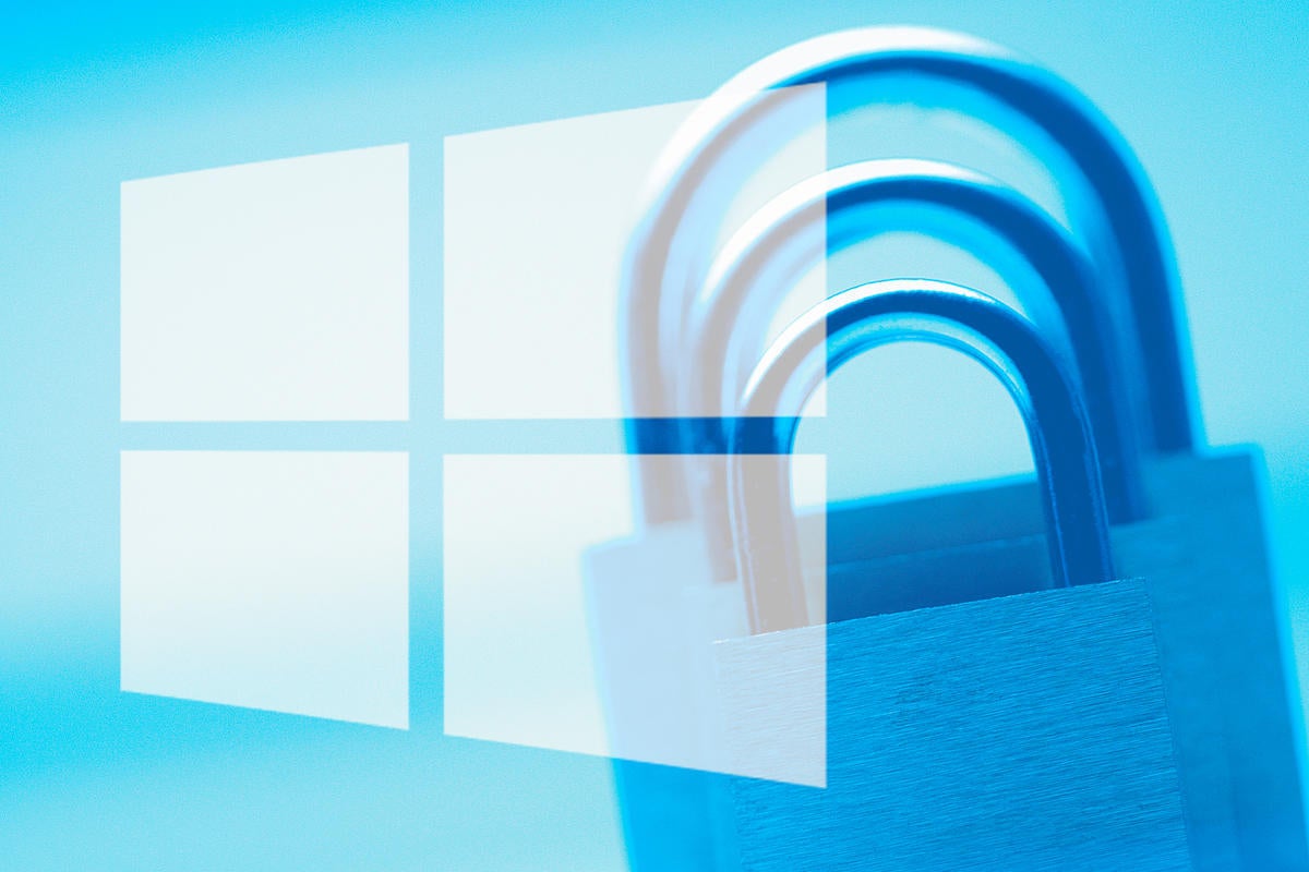 3 padlocks in a row with Windows logo