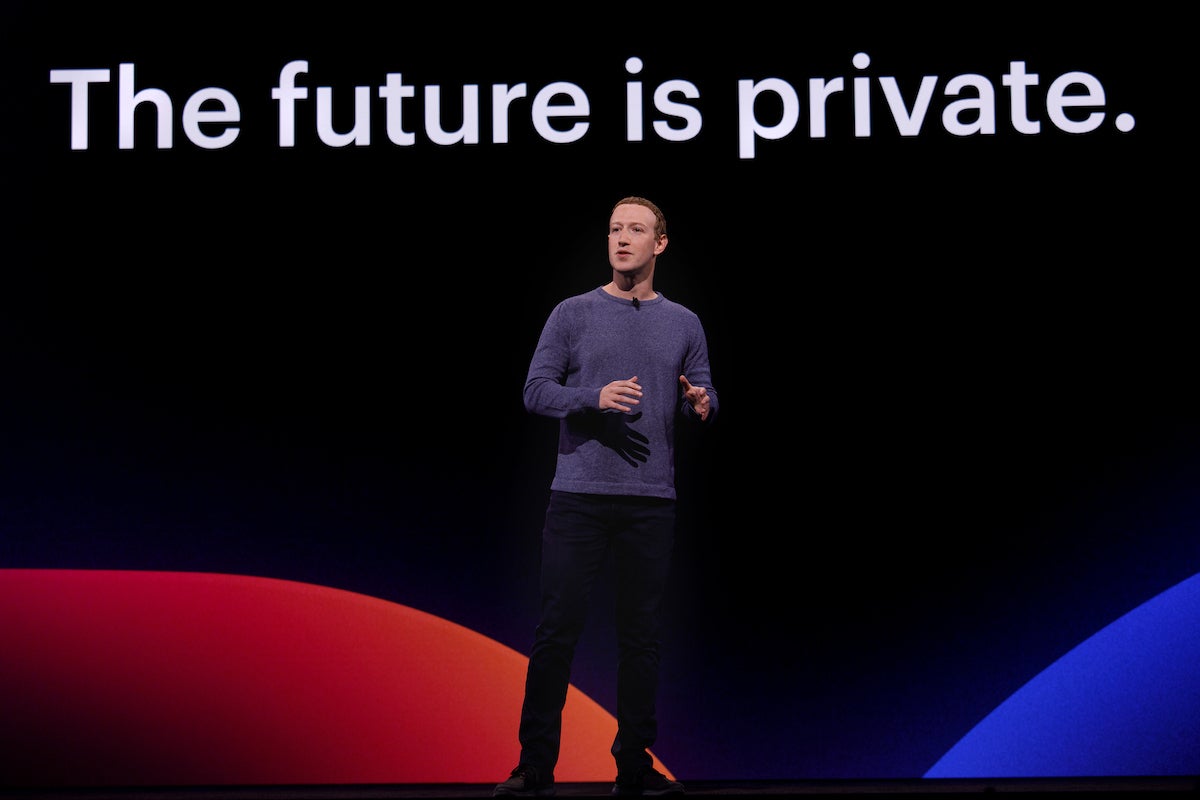 zuckerberg on stage